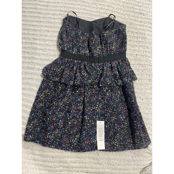 NWT BCBGeneration Sleeveless Dress Tiered Ruffled Womens Sz 4 Black Multicolored - Picture 7 of 14